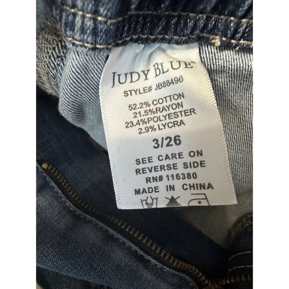 Judy Blue Drawstring Denim Jogger Jeans 3/26 Elastic Stretch Drawstring Denim - Picture 6 of 11
